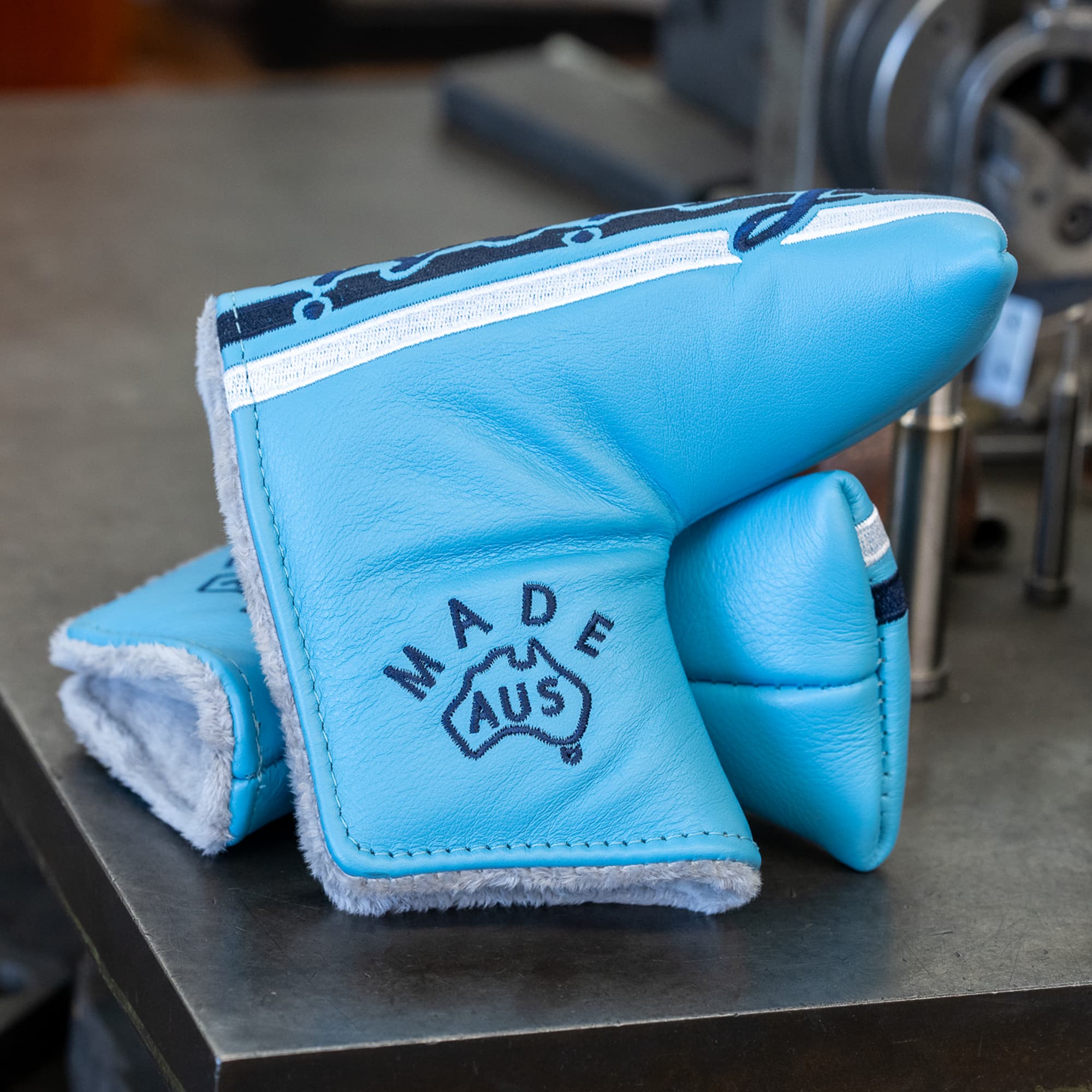 Premium Blue on Blue Signature Leather Headcover