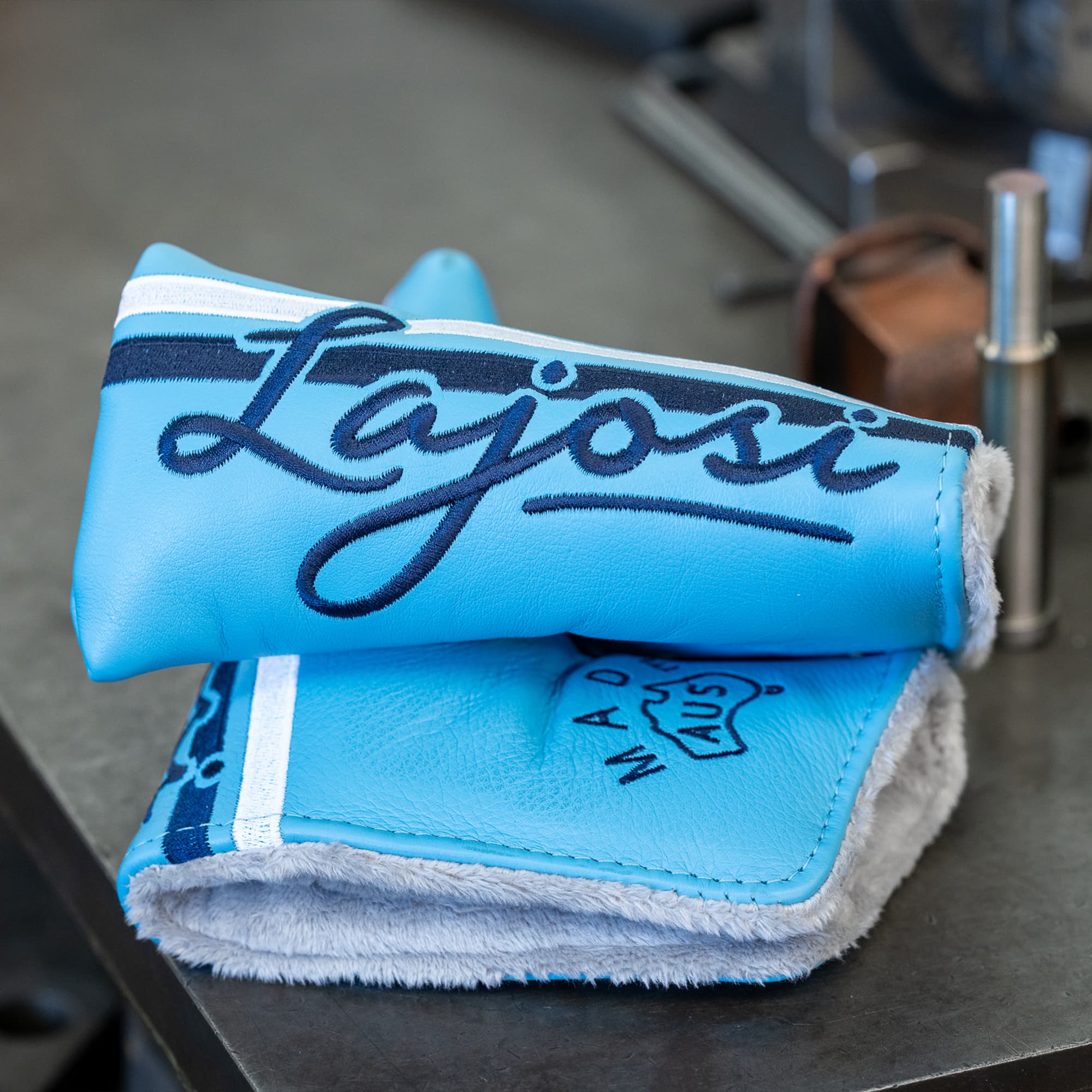 Premium Blue on Blue Signature Leather Headcover