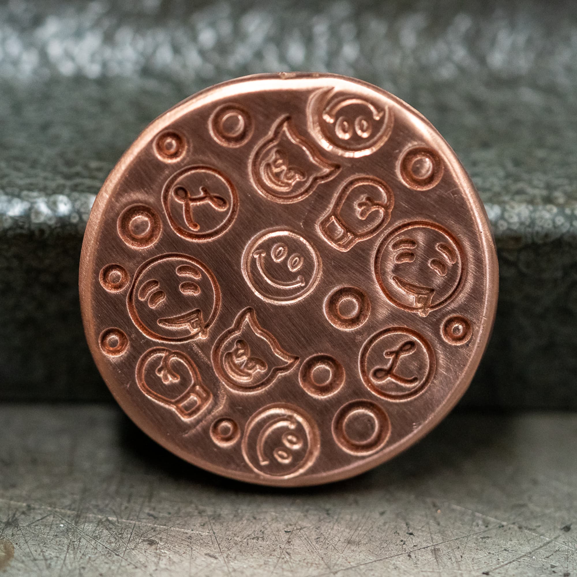 Small Batch - Smiley Ball Marker - Copper