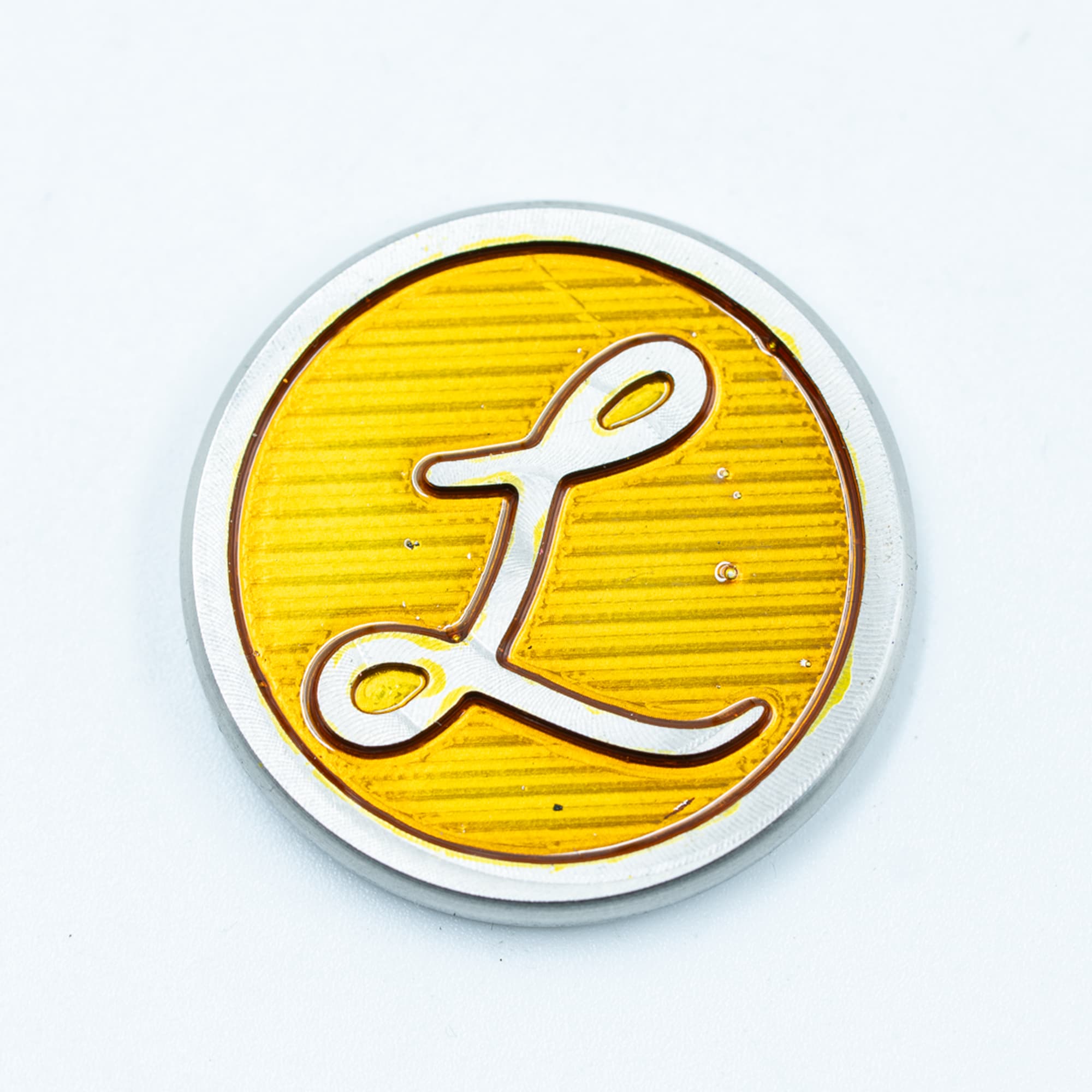 Signature Ball Marker - Stainless Steel w/ Gloss Gold Paint