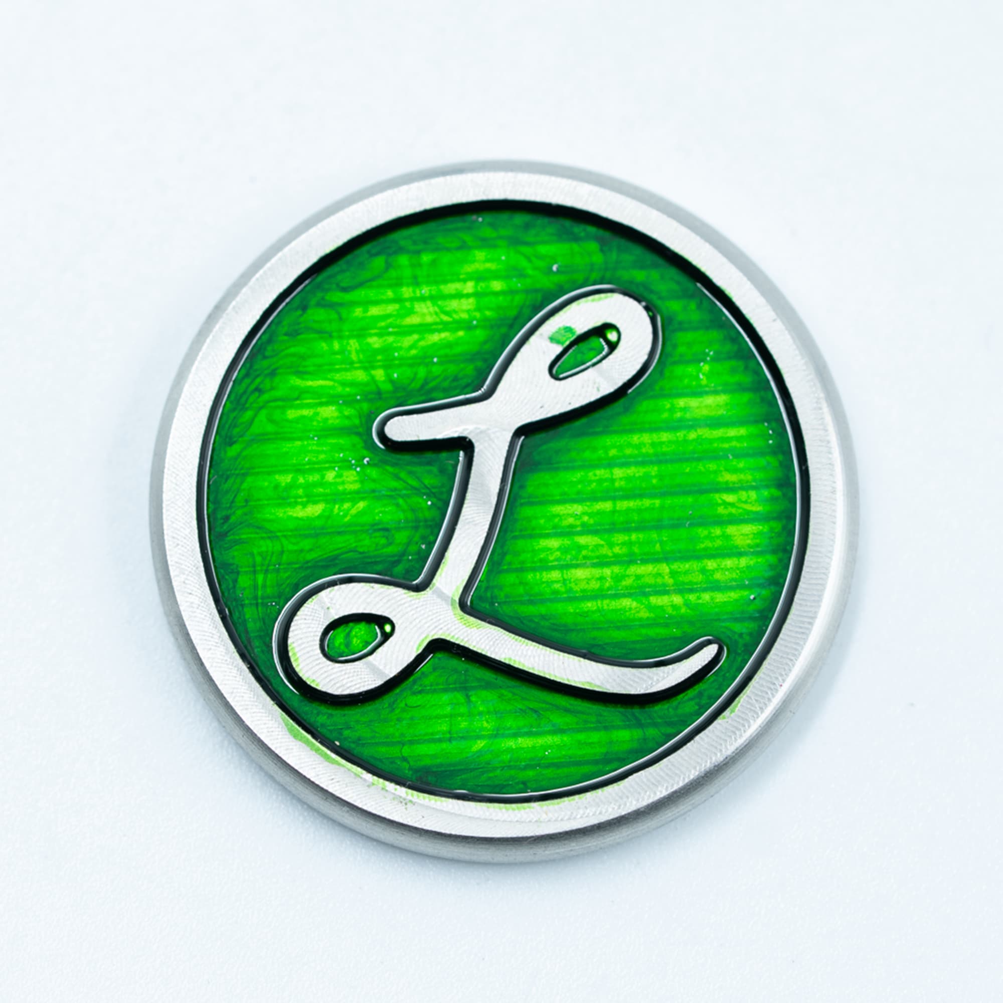Signature Ball Marker - Stainless Steel w/ Gloss Green Paint