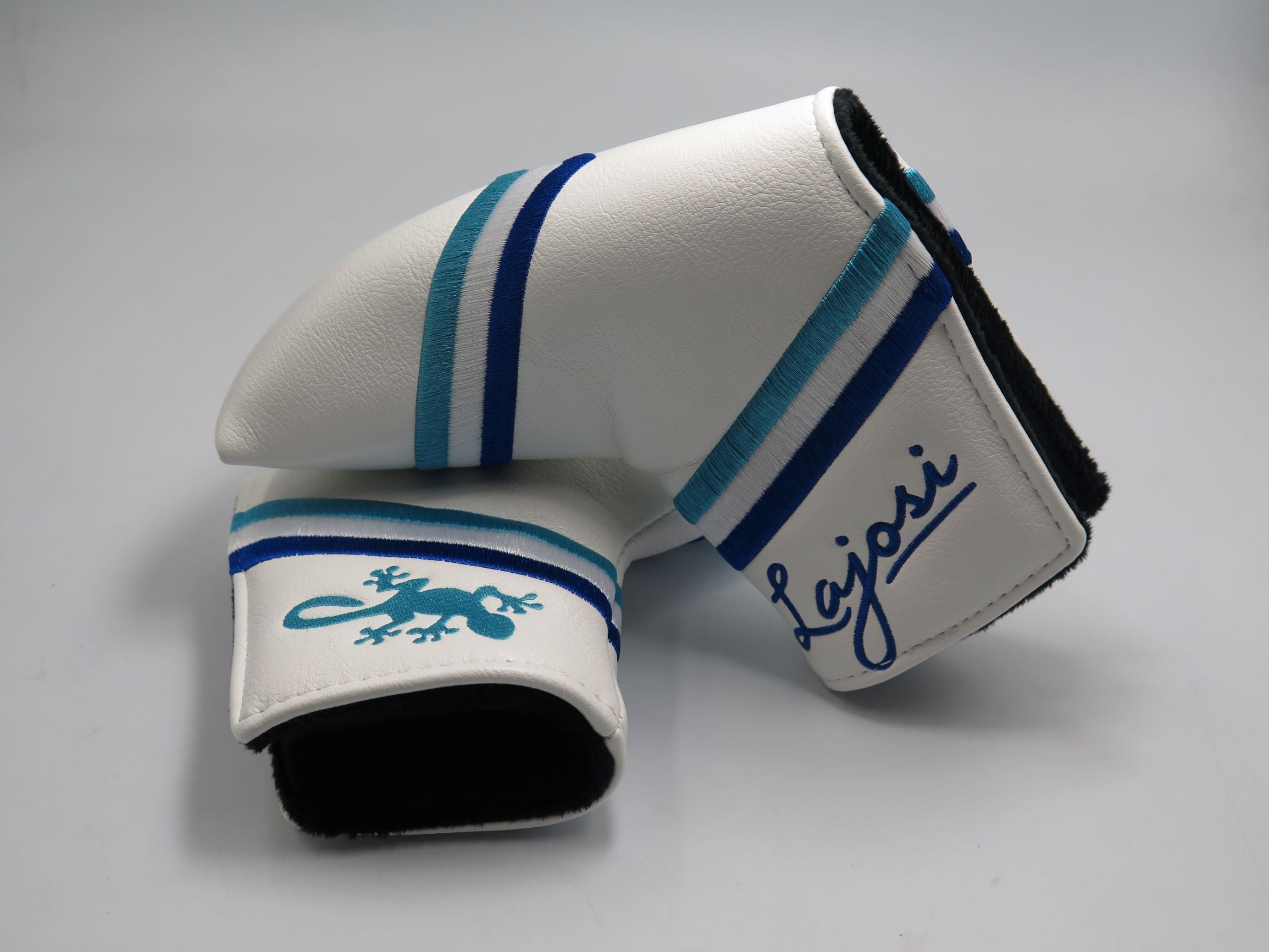 Three Stripe Headcover - Light Blue / White / Blue